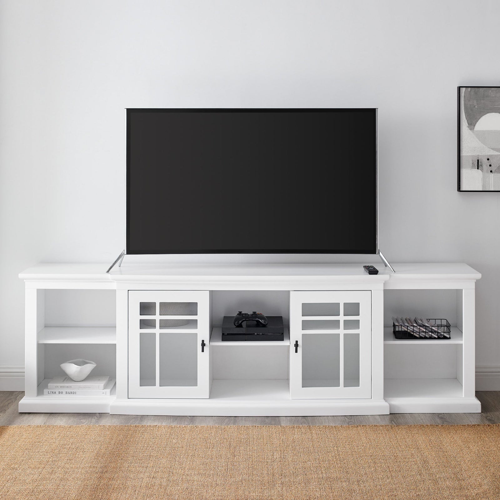 Mueble de TV con puerta de vidrio Hattie