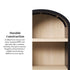 Chantelle Modern Arched Bookshelf with Open Shelves