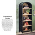 Chantelle Modern Arched Bookshelf with Open Shelves