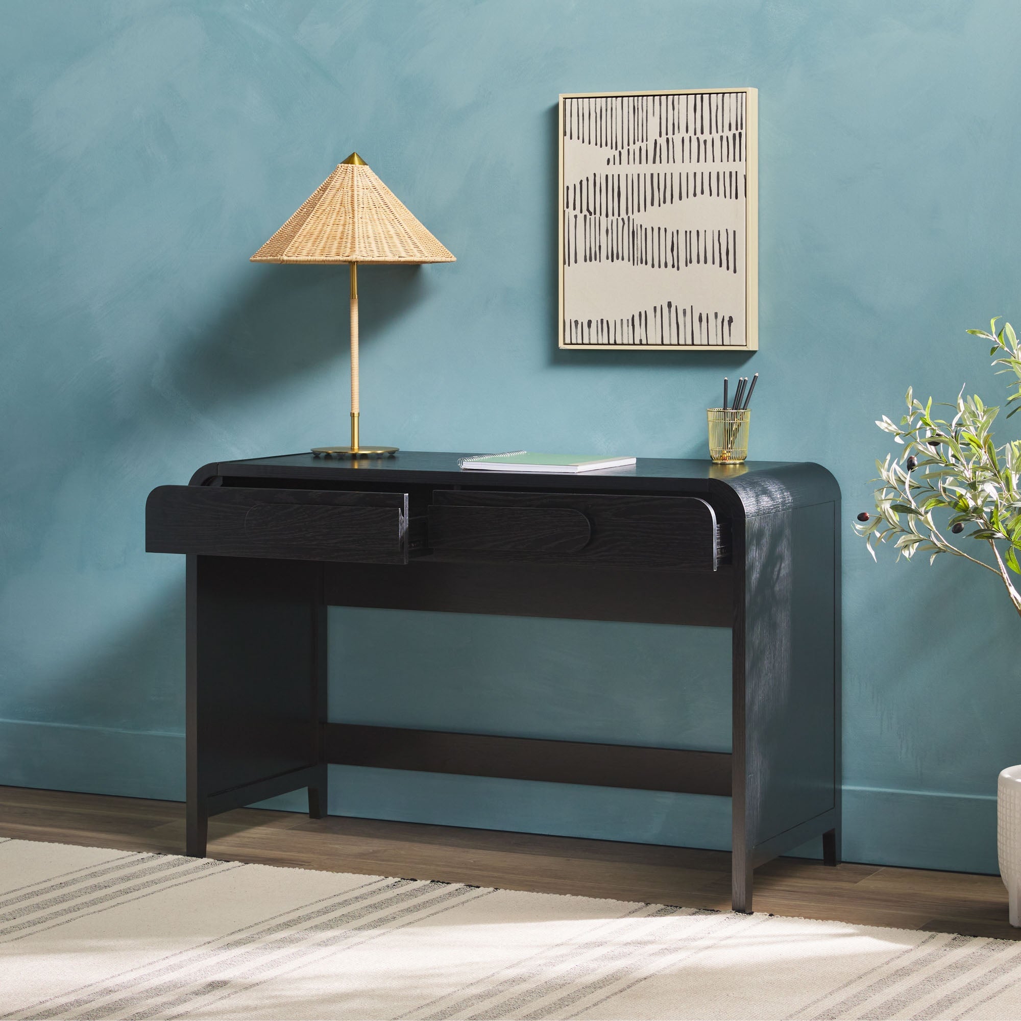 Chantelle Modern Curved Writing Desk