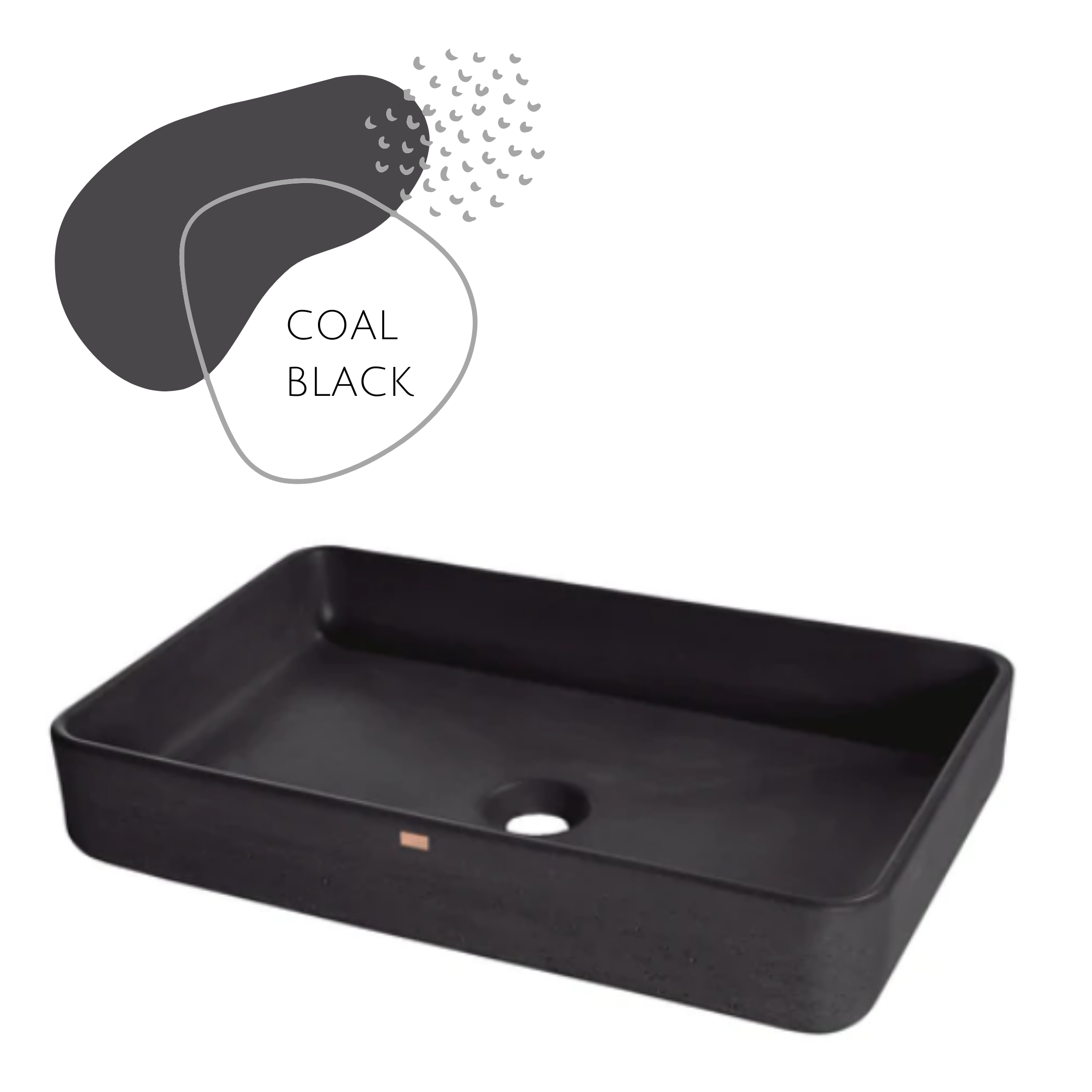 Lavabo rectangular de hormigón de 22'' DDALF05 - Baño