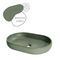 DDALF04 Lavabo ovalado de hormigón de 22'' - Baño