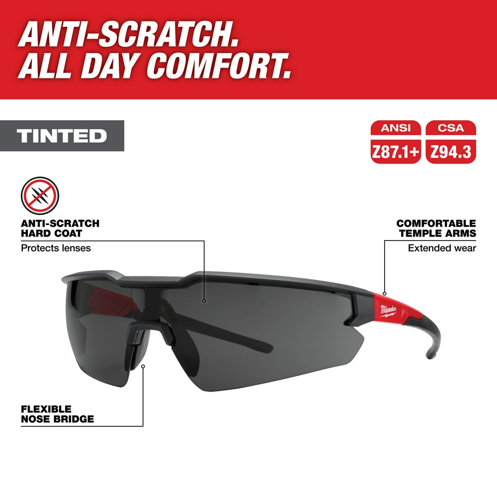 Milwaukee 48-73-2015 Safety Glasses - Tinted Anti-Scratch Lenses