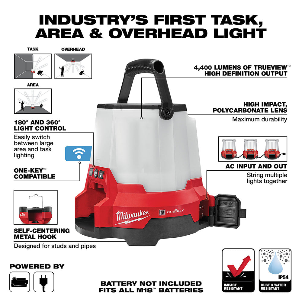 Milwaukee 2146-20 M18™ RADIUS™ LED Compact Site Light w/ ONE-KEY™