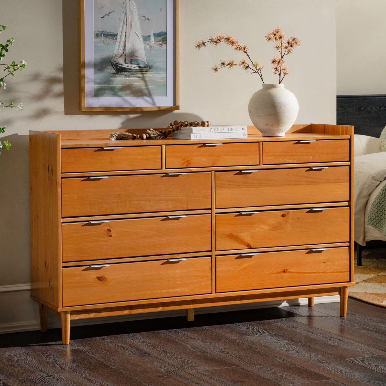 Lee Mid-Century Modern Wood Dresser