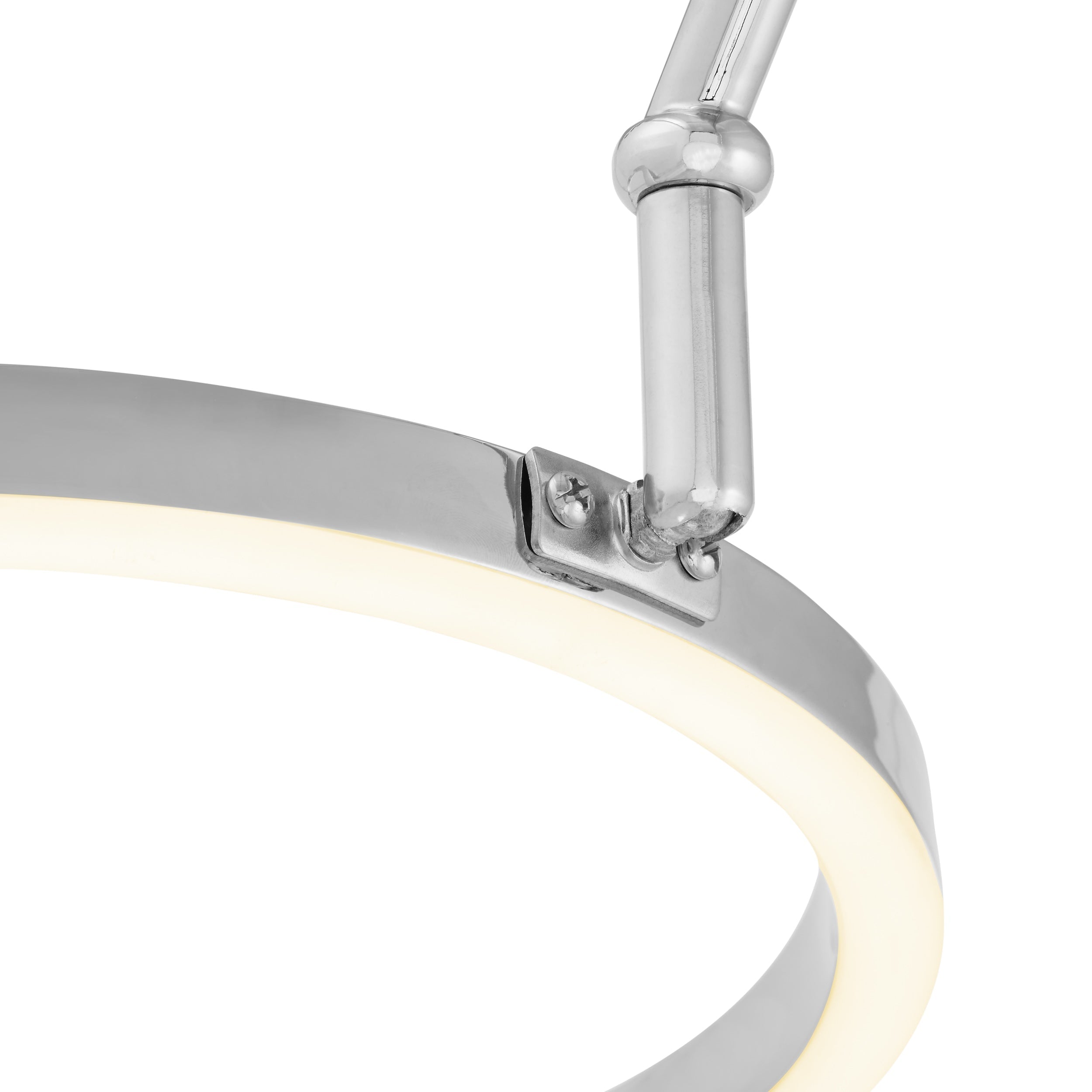 LED Three Ring Hong Kong  Arc Floor lamp // Chrome, Not Dimmable