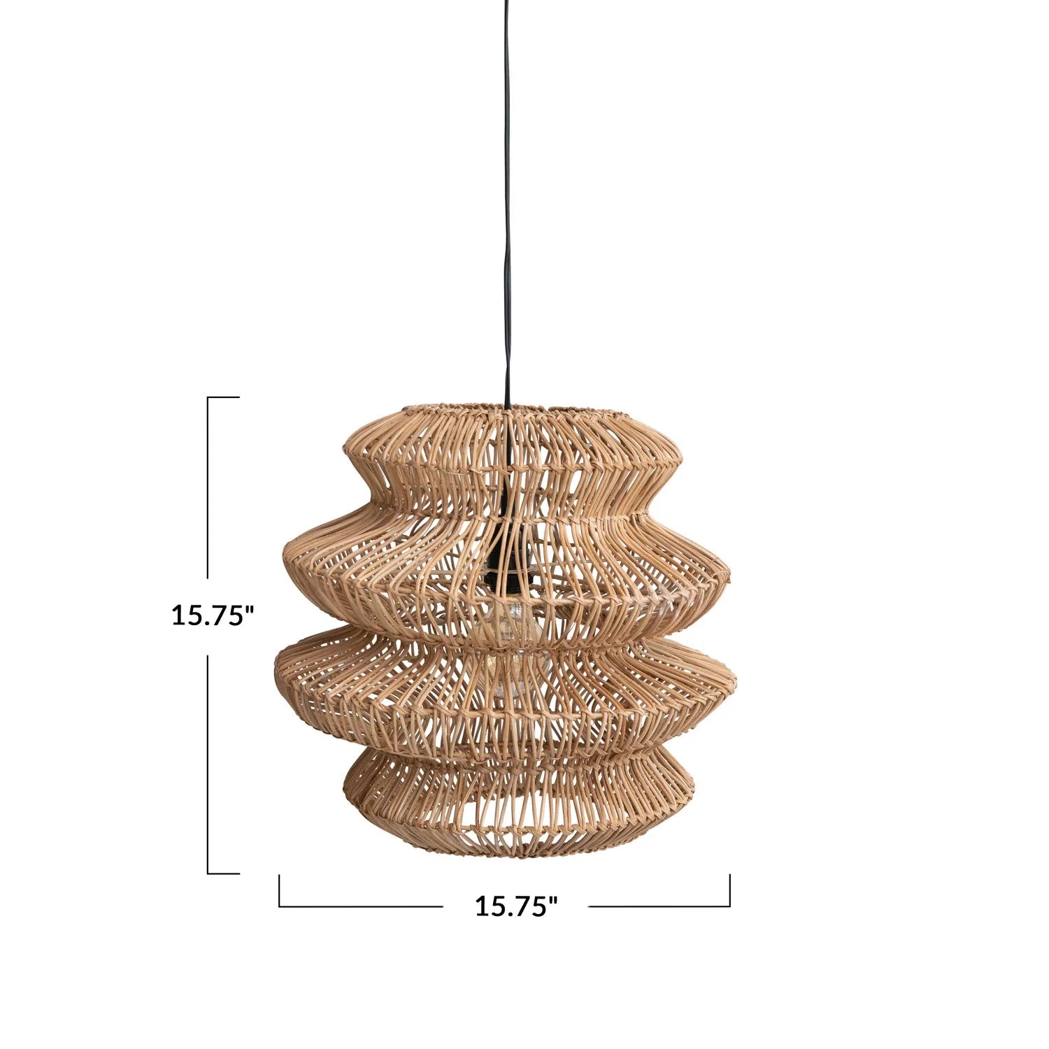 Woven Jute & Metal Pendant Lamp, 15' Cord, Natural