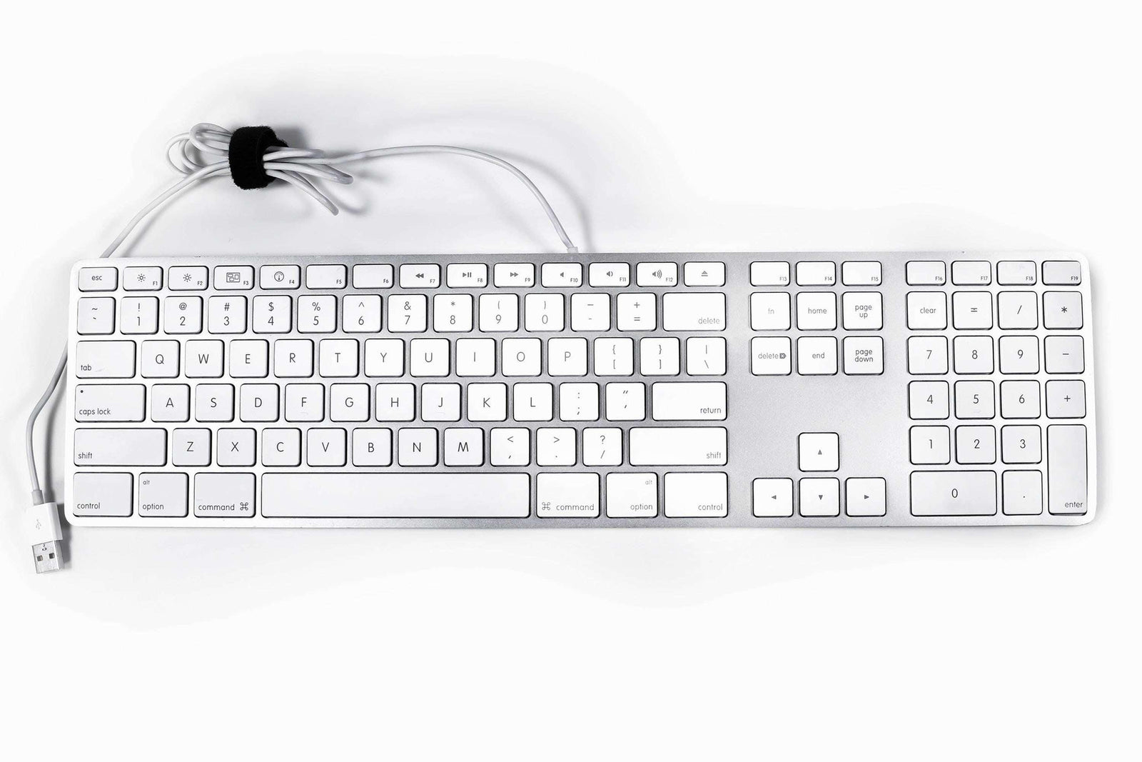 Apple Wired Keyboard with USB - A1243 | Model MA110LL/A, MB110LL/B | Slim, Full-Size Keyboard with Numeric Keypad