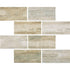 Cinnamon 3"x6" on 11.5"x11.5" Mesh Glass Mosaic Tile Bark Series - Aquatica Collection
