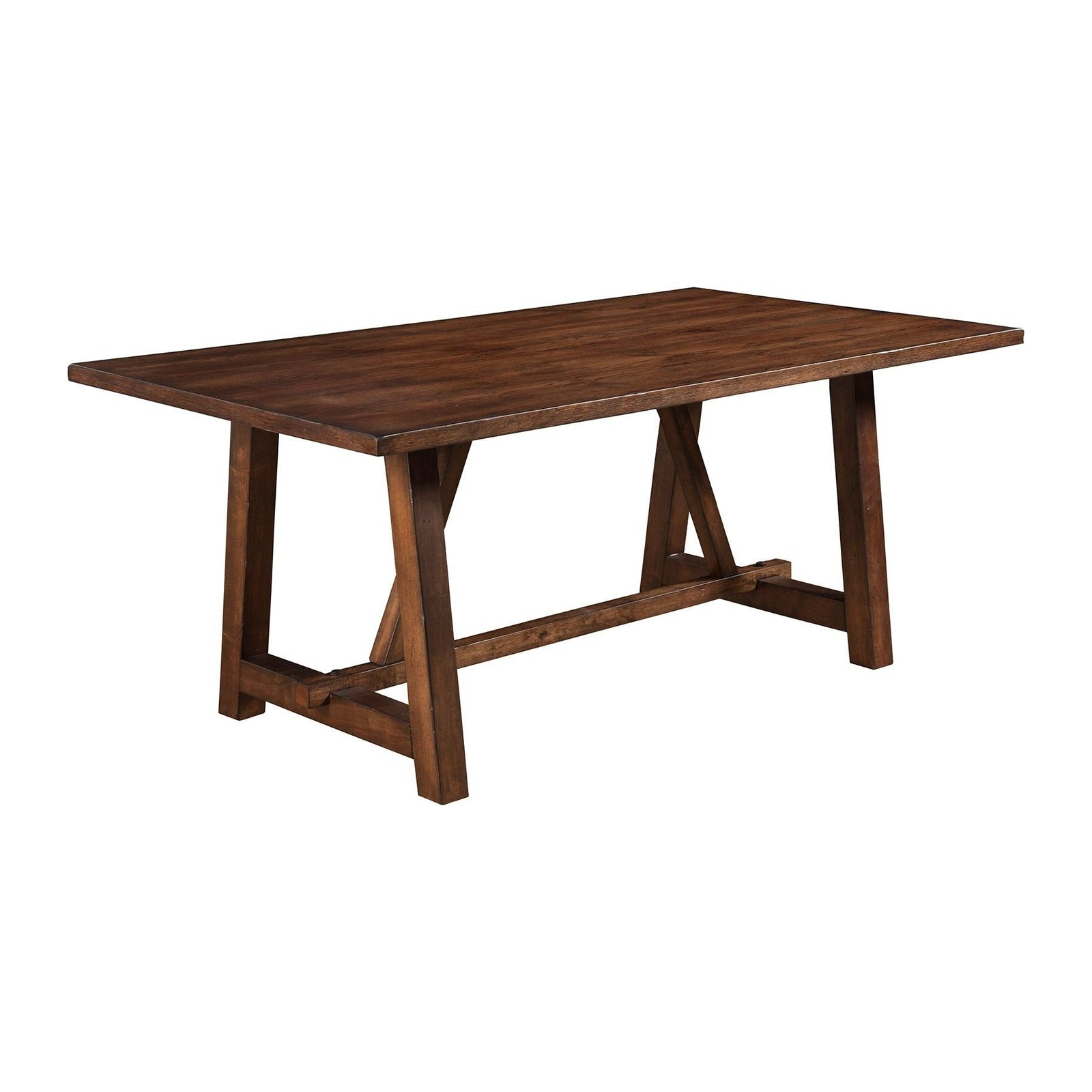 Arendal Trestle Dining Table, Burnished Dark Oak