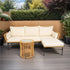 Walker Edison | Wicker 3 Pieces Outdoor Sectional Chat Set