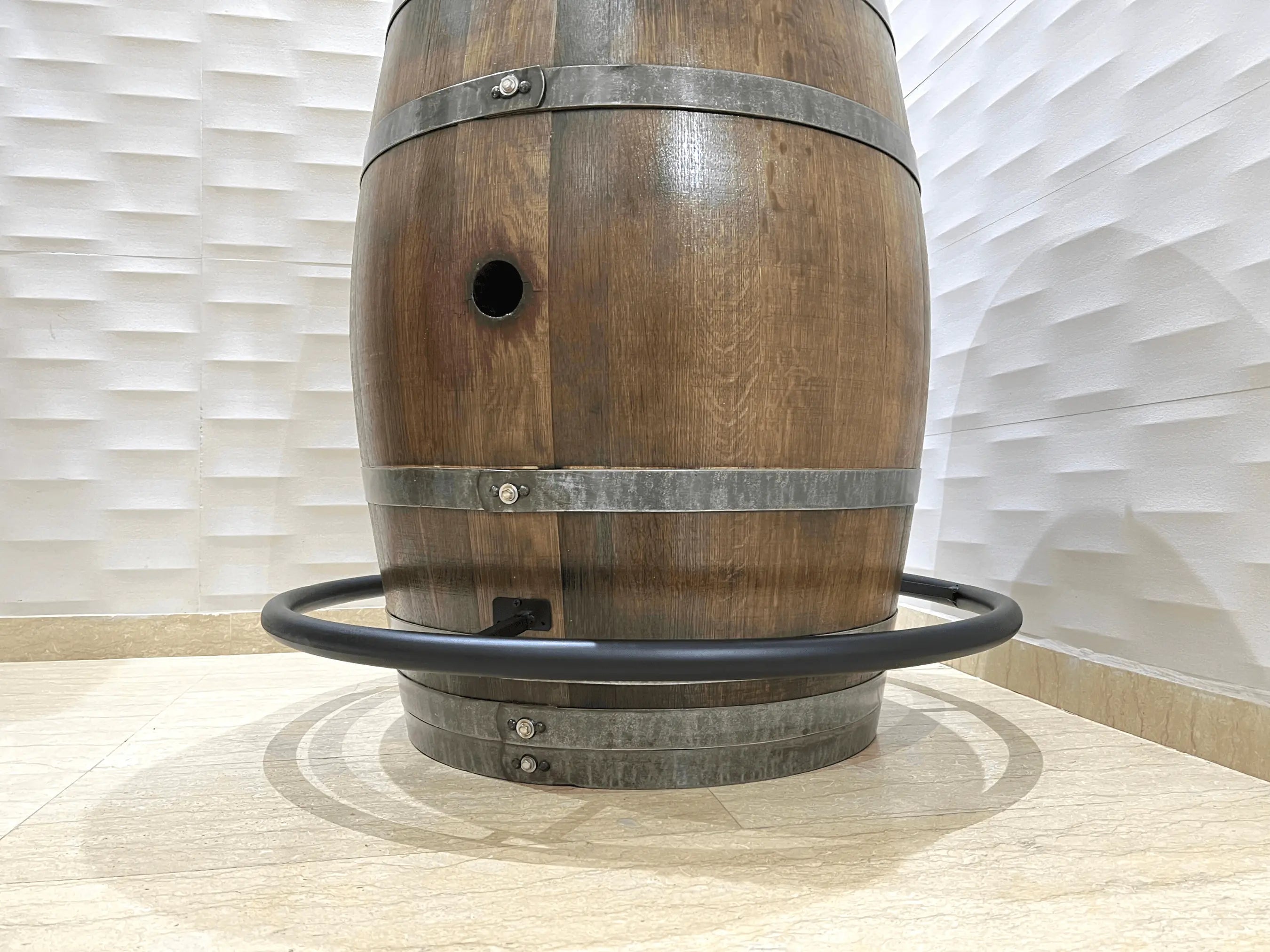 Barrel Foot Rail (Wine, Whiskey, Bourbon Barrel Compatible)