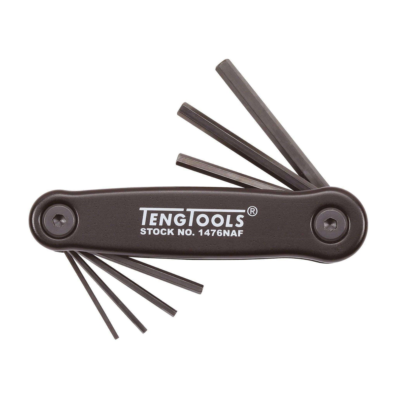 Teng Tools 7 Piece Black SAE Retractable Hex Key/Allen Wrench Set (1/16 Inch - 7/32 Inch) - 1476NAF