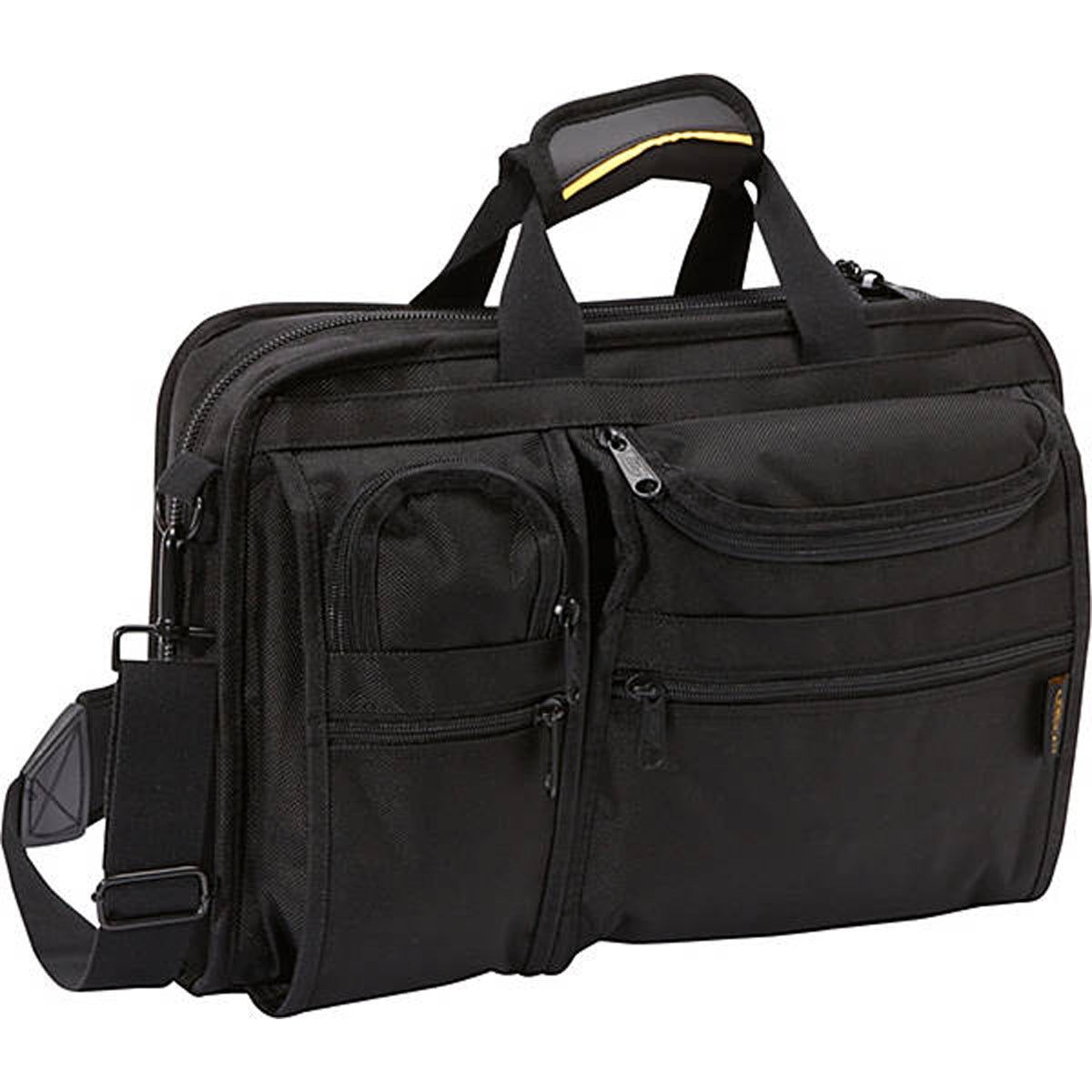 A. Saks Ballistic Nylon Organizer 8 Pocket Briefcase