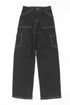 Women's Black Cargo Pants with Side Pockets