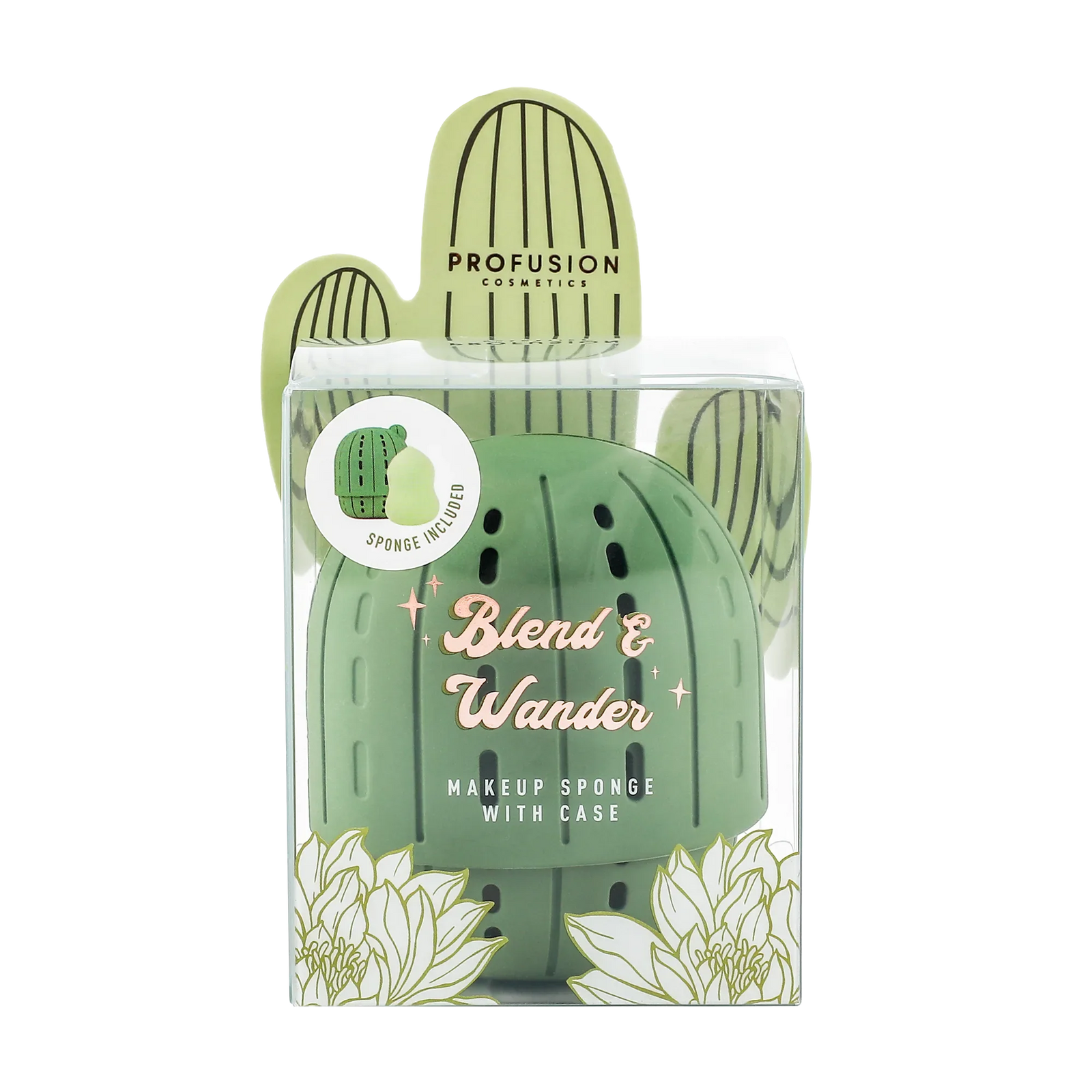 Desert Sage | Blend & Wander Makeup Sponge with Cactus Case