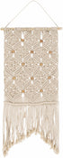 Tapiz bohemio de macramé en color beige Ever