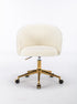 Walker Edison | Teddy Modern Desk Chair with Gold Rolling Base