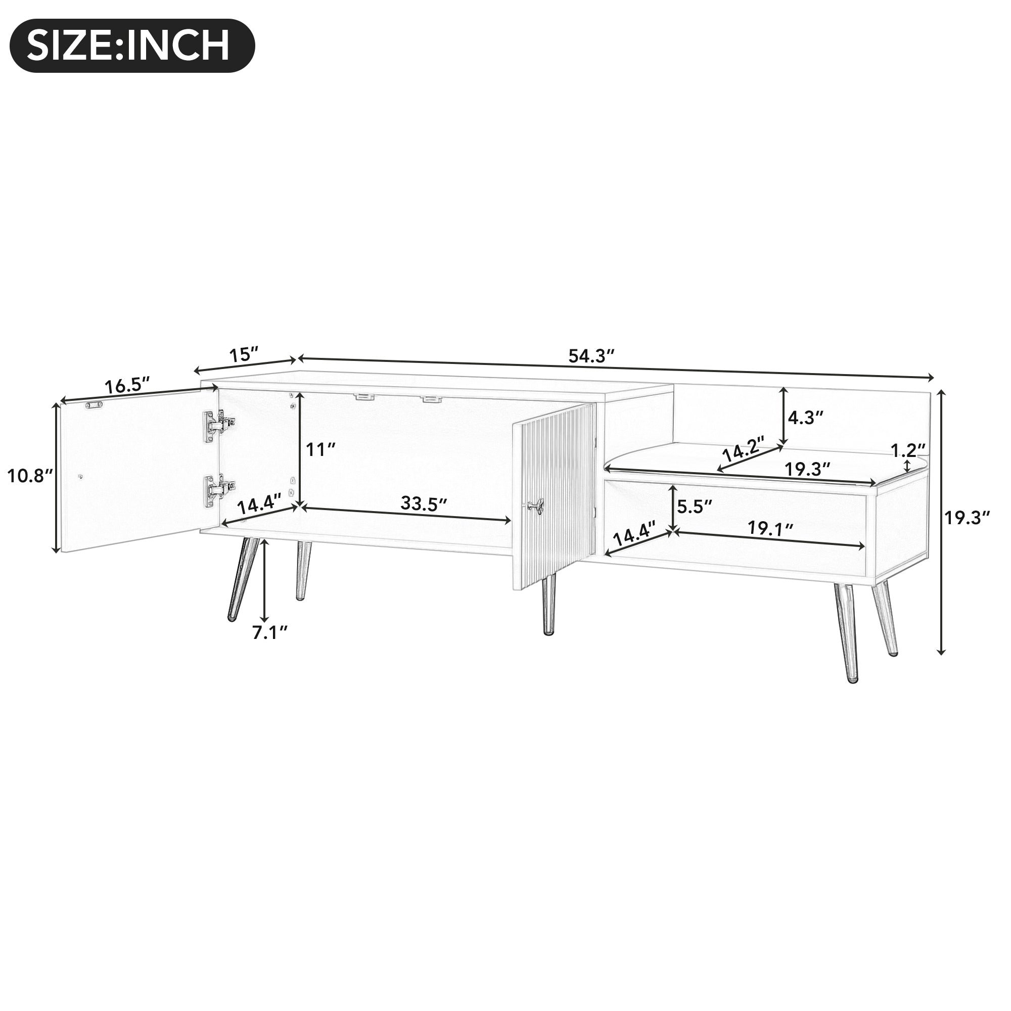 Walker Edison | Modern Entryway Shoe Storage Bench