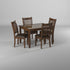 Capitola Faux Marble 5 Piece Dinette Set, Espresso