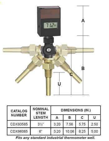 CDX93585  Solar Powered Digital Thermometer