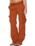 Women's Black Cargo Pants with Side Pockets