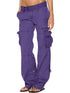 Women's Black Cargo Pants with Side Pockets