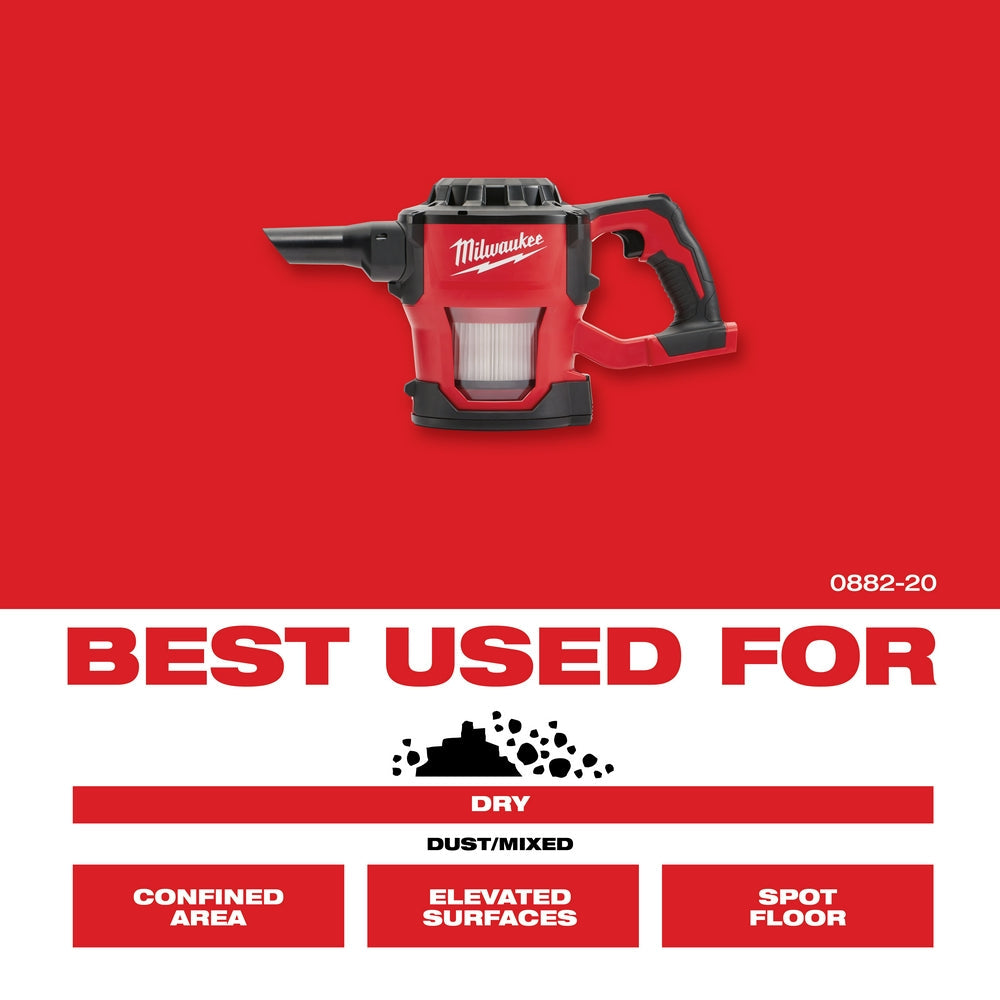 Milwaukee 0882-20 M18™ Compact Vacuum