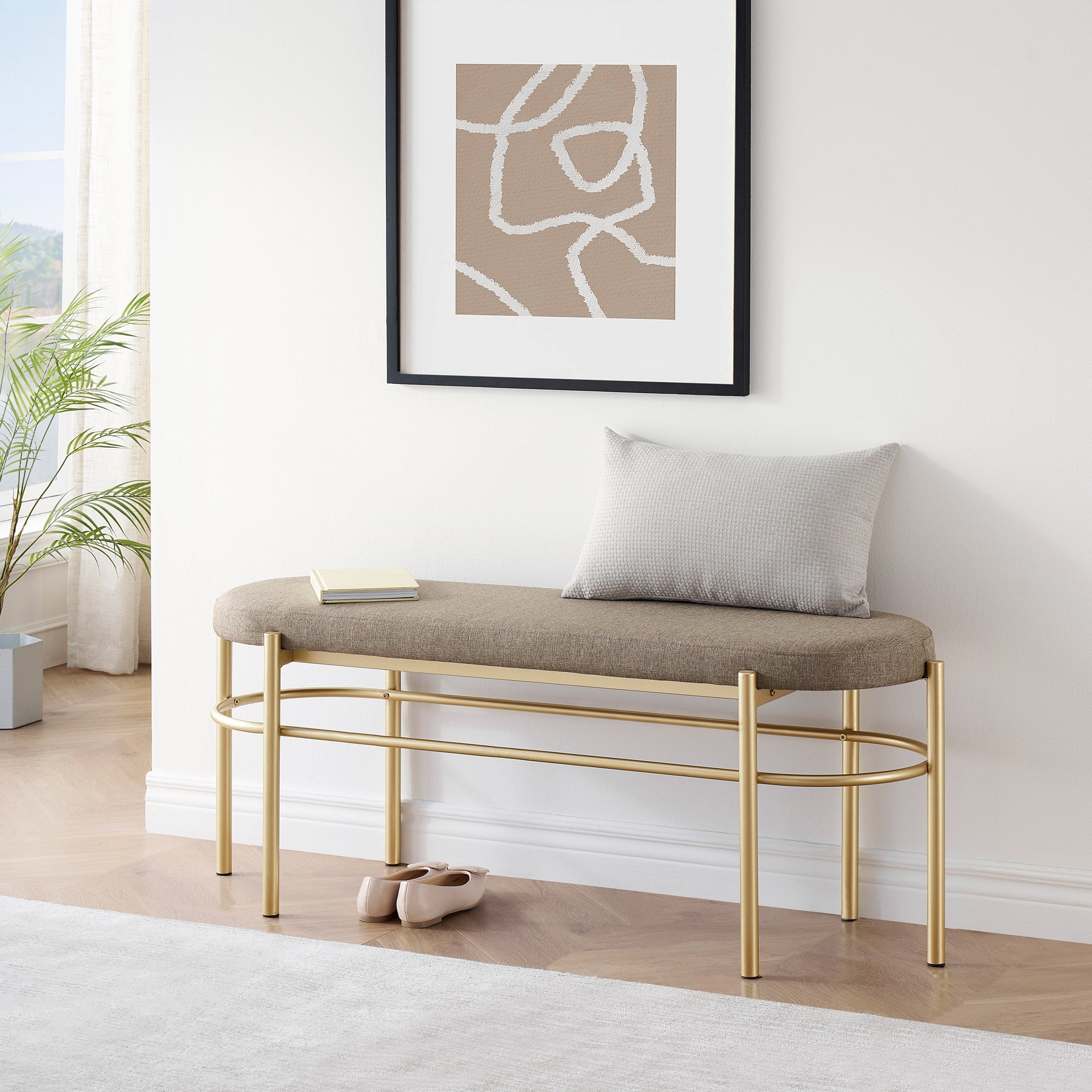 Elizabeth 48" Glam Bench with Cushion