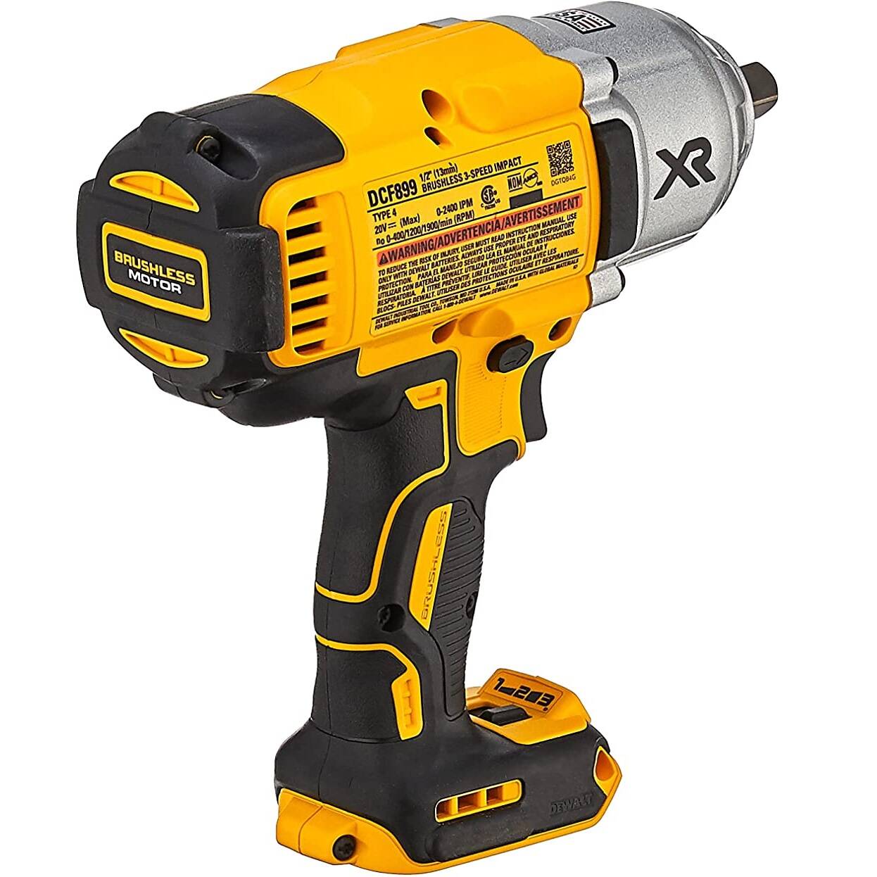 DEWALT DCF899B 20V MAX* XR Brushless High Torque 1/2" Impact Wrench with Detent Anvil, Cordless (Tool Only)