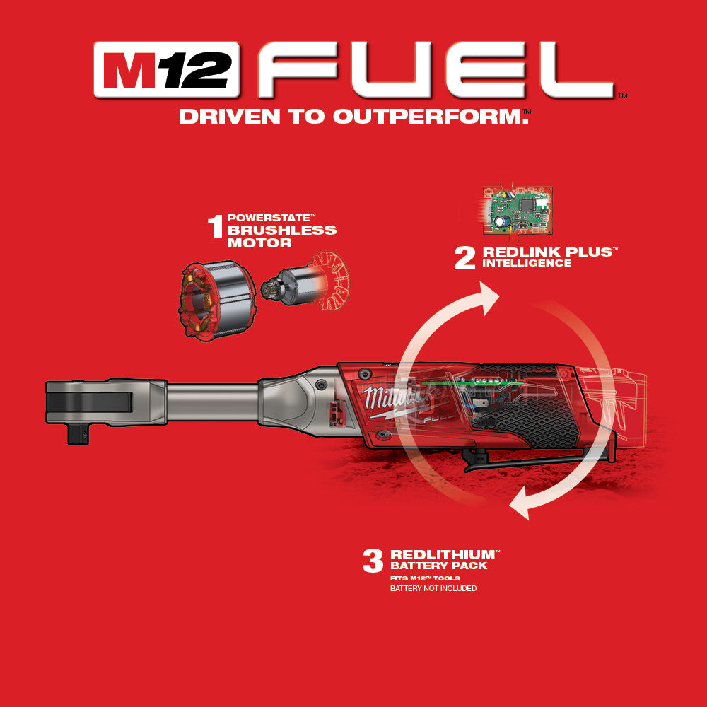 Milwaukee 2560-20 M12 FUEL™ 3/8 in. Extended Reach Ratchet