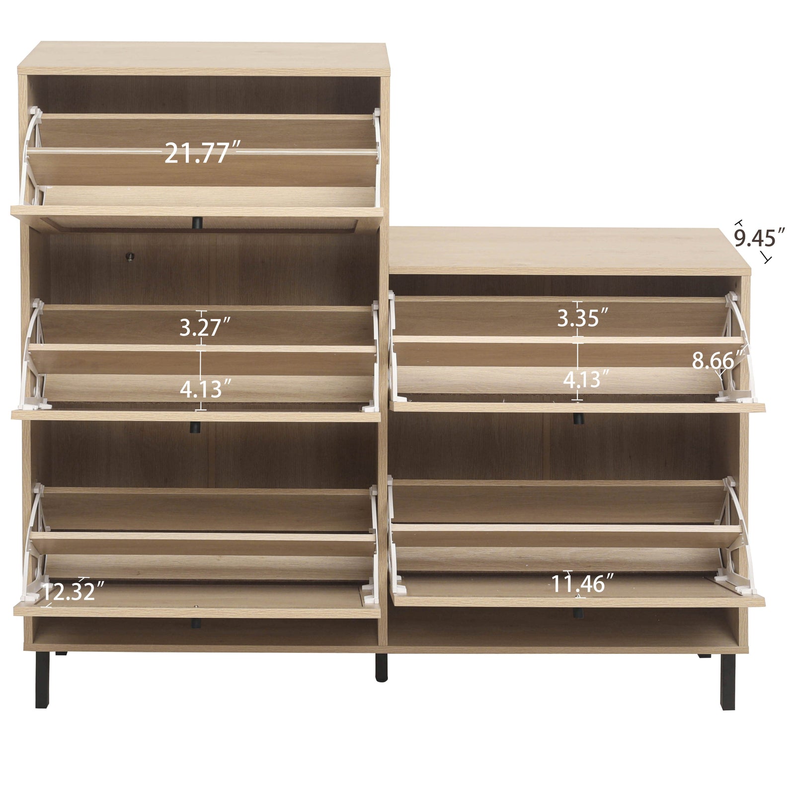 Walker Edison | Rattan 5 Door Shoe Rack