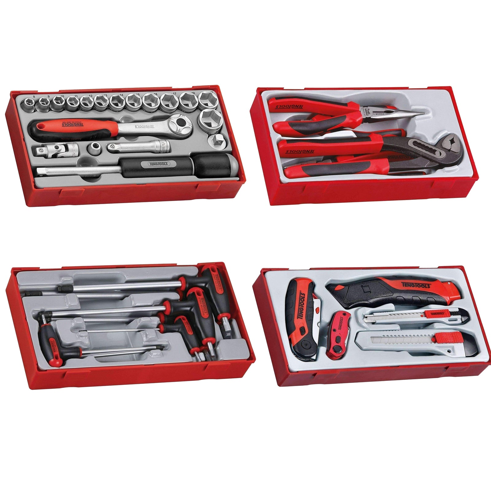 Juego de herramientas de servicio mixto completo de 173 piezas Teng Tools con caja de herramientas negra de EE. UU. - TC806NBK-USA3 