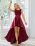 Elegant High-Low Lace Cocktail Dress