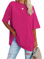 Women's Oversized Crew Neck Short Sleeve T-Shirt