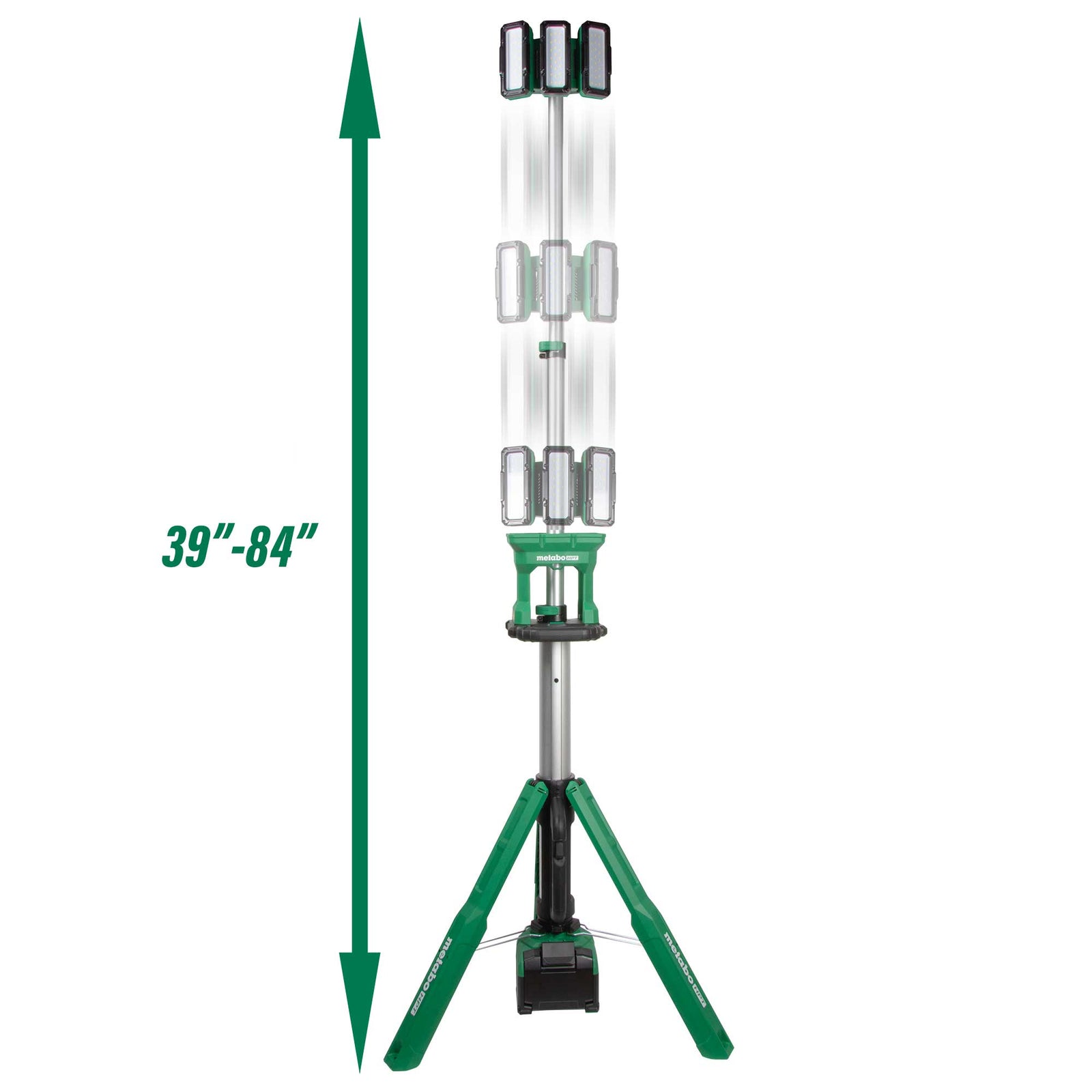 Luz de sitio con trípode LED de 4000 lúmenes y batería MultiVolt™ de 18 V Metabo HPT UB18DGQ4M