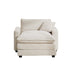 Walker Edison | Corduroy Deep Seat Cloud Accent Chair with Ottoman Set