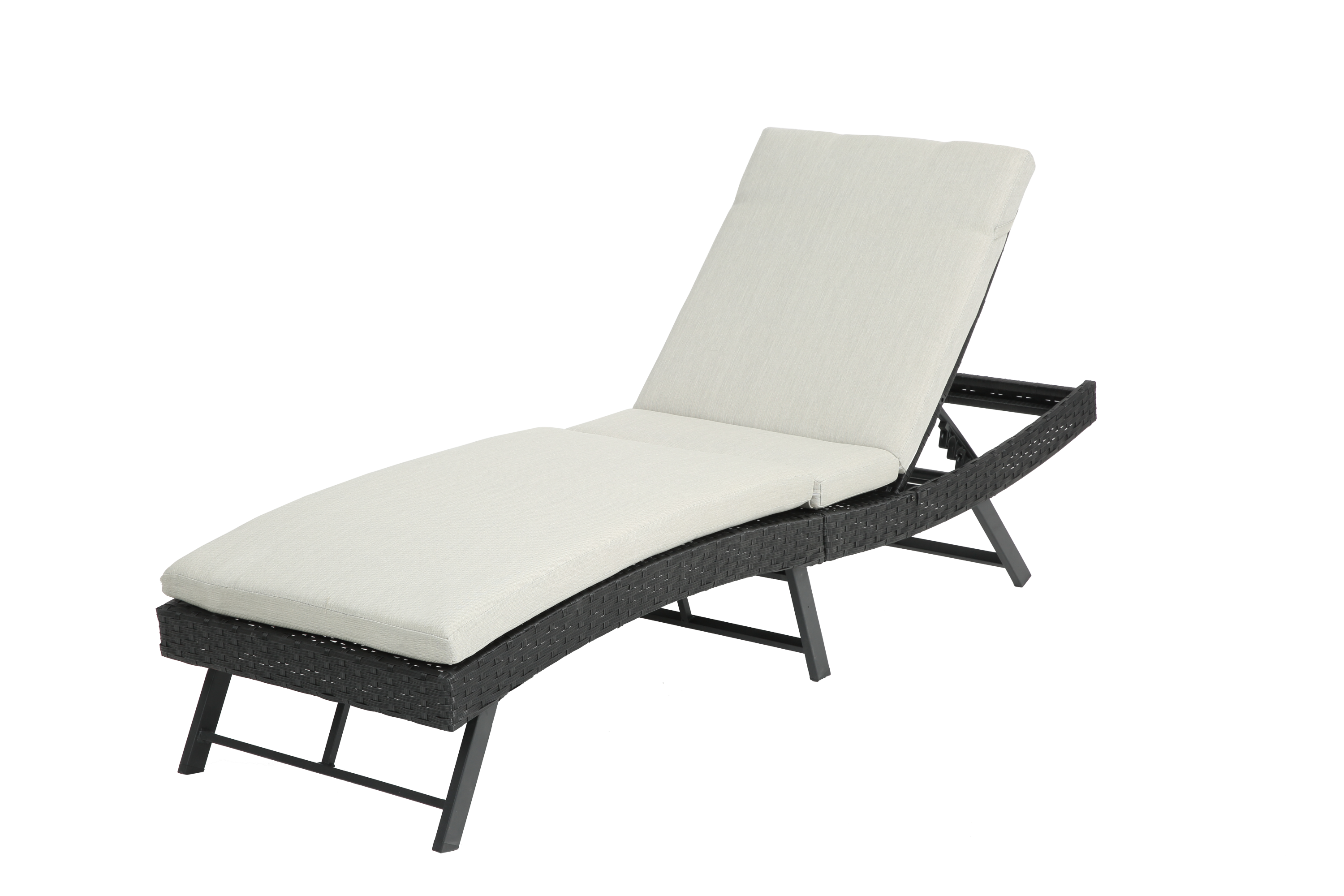 Walker Edison | Outdoor Wicker Lounge Adjustable Chair