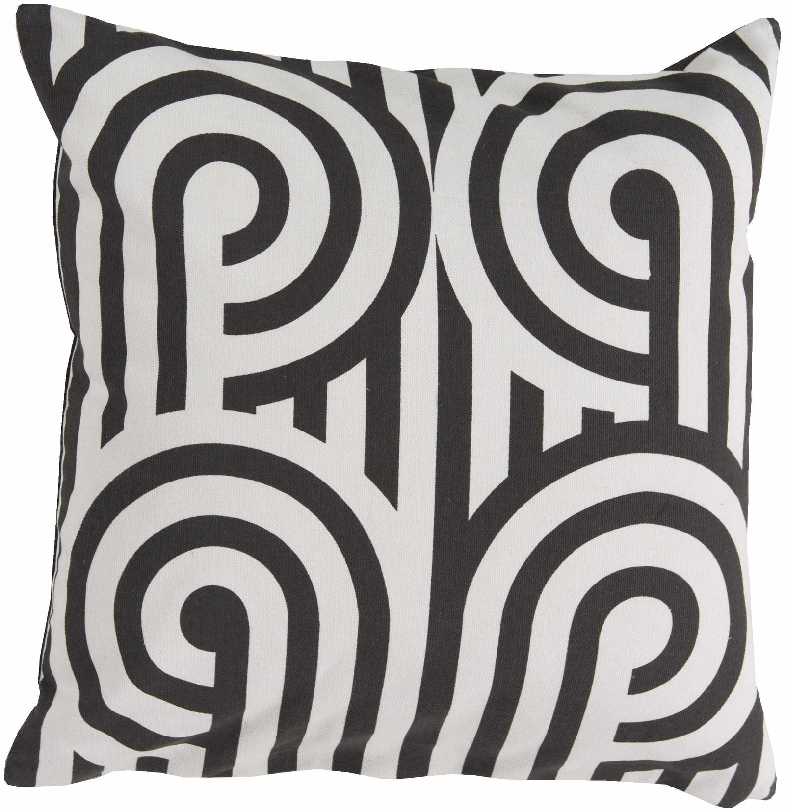 Funda de almohada negra Braives