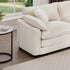 Walker Edison | Corduroy Deep Seat Cloud Accent Chair with Ottoman Set