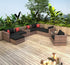 Walker Edison | 10 Pieces Modular Outdoor Patio Sectional Conversation Sofa Set