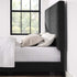 Walker Edison | King Size Charcoal Grey Upholstered Platform Bed