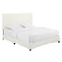 Walker Edison | King Size White Boucle Upholstered Platform Bed