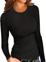 Form-Fitting Ribbed Knit Top