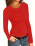 Form-Fitting Ribbed Knit Top