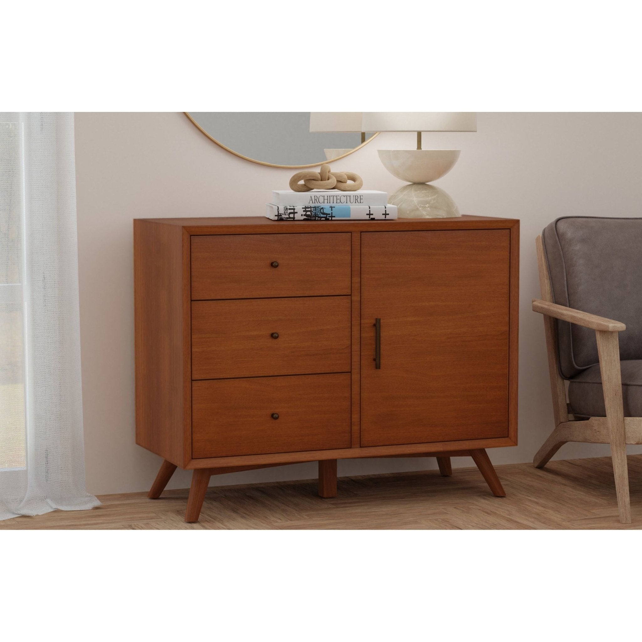 Mueble auxiliar Flynn, cerezo bellota