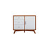 Mueble auxiliar Flynn, cerezo bellota/blanco