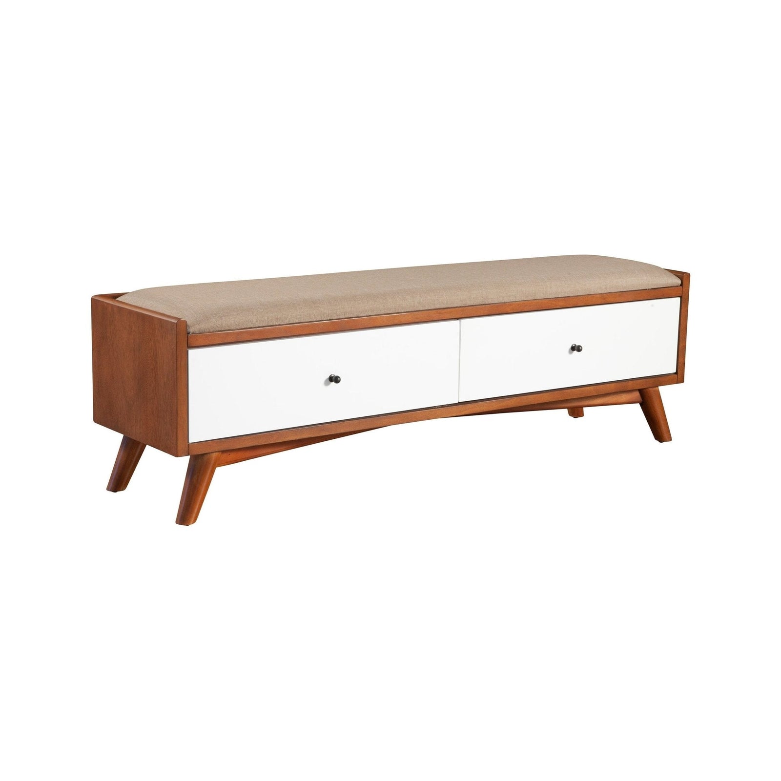 Flynn Bench, Acorn/White