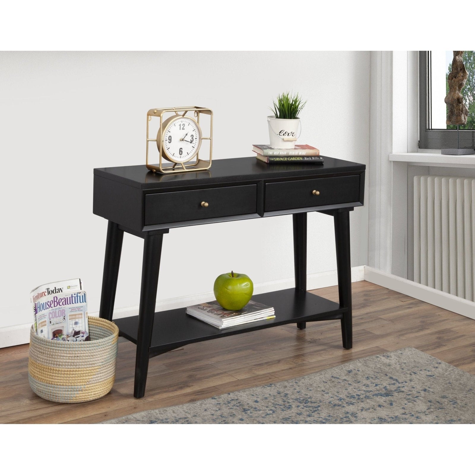 Mesa consola Flynn, color negro