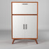 Flynn Large Bar Cabinet, Cherry Acorn/White